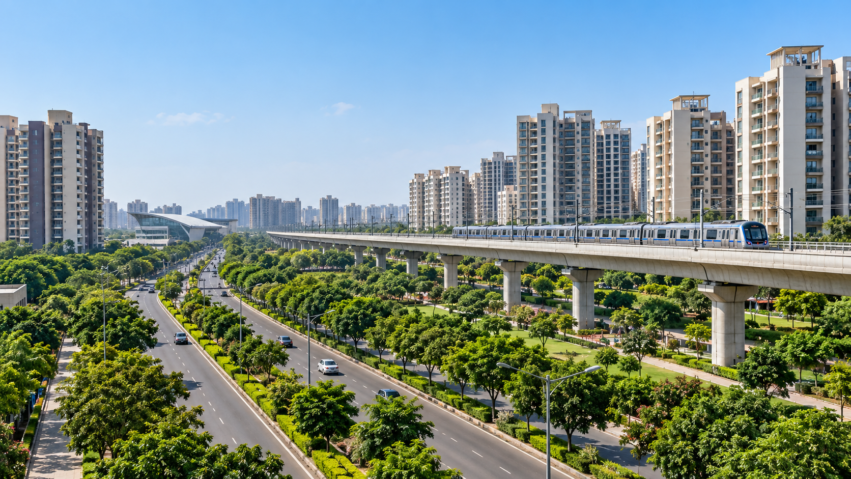 West Delhi skyline
