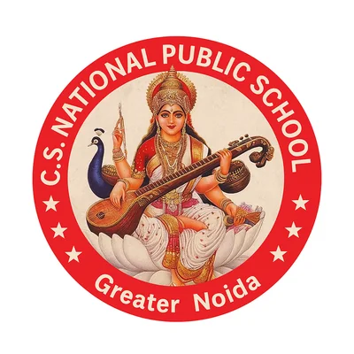 C S National Public School logo